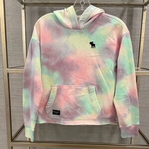 Abercrombie Kids Essential Tie-Dye Hoodie - Pink, Green, Purple